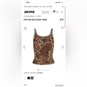 Skims x Dolce & Gabbana tank